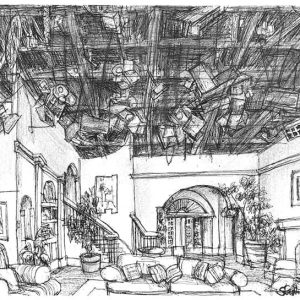 Drawing of Set for the Fresh Prince of Bel Air