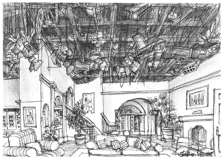 Drawing of Set for the Fresh Prince of Bel Air