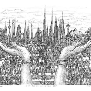 Frame the Limited Edition My world as you see it (Limited Edition of 50) by Stephen Wiltshire