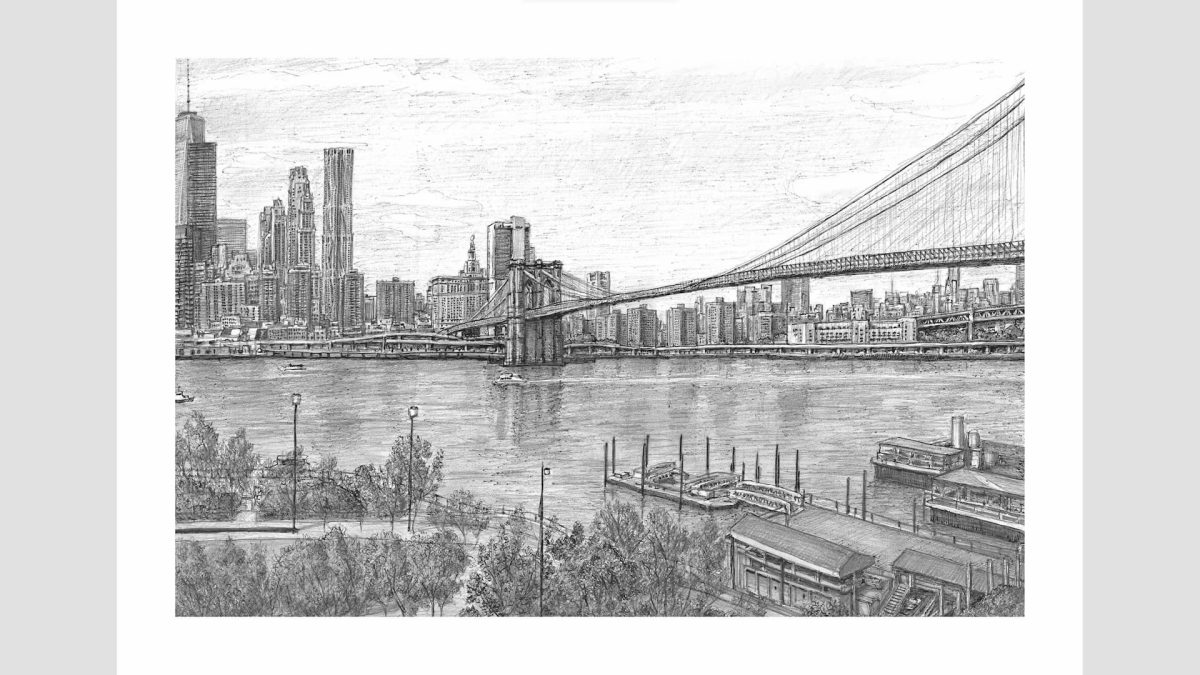 3D Brooklyn Bridge, Manhattan