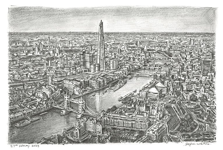 Drawing of London Skyline - Drawings of London