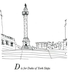 of London Alphabet - D for Duke of York Steps