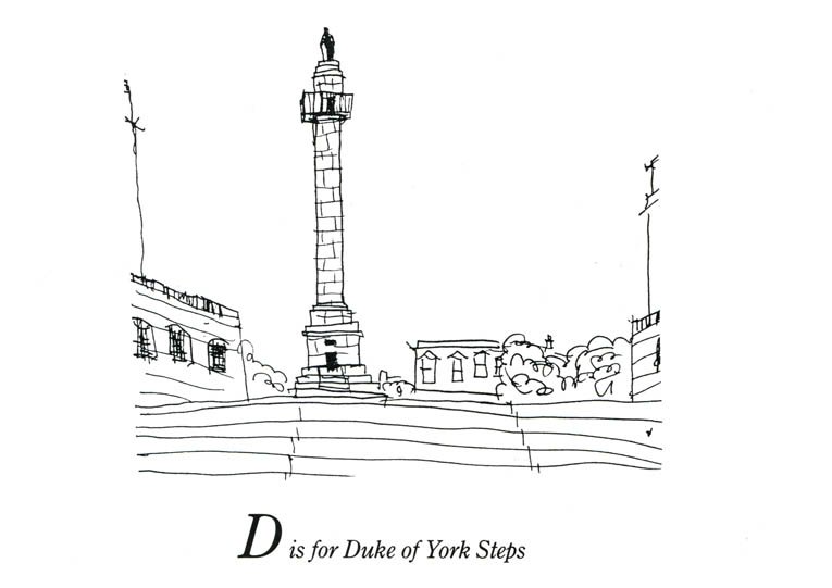 of London Alphabet - D for Duke of York Steps