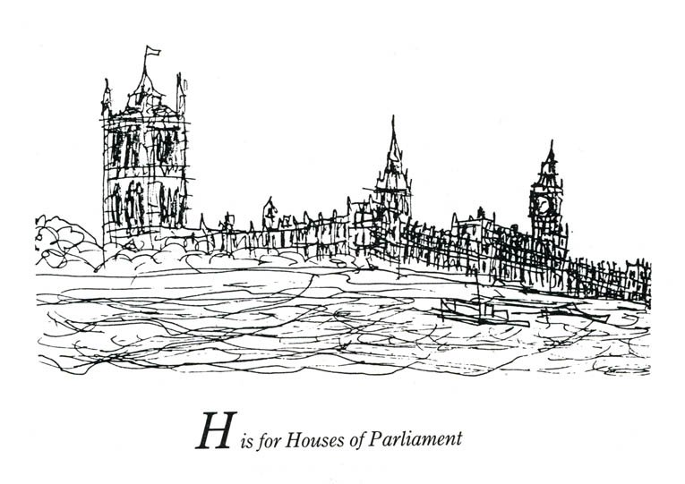 of London Alphabet - H for Houses of Parliament