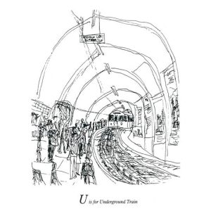 of London Alphabet - U for Underground Train