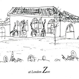 Drawing of London Alphabet - Z for London Zoo