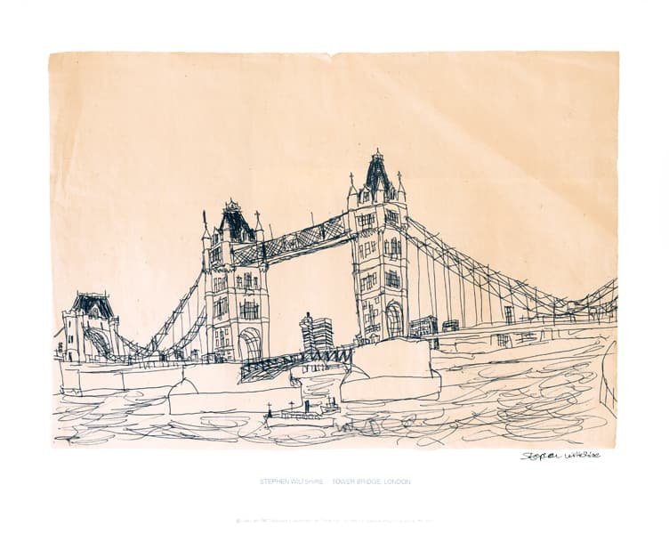 Limited Editions of Tower Bridge, London 1983 signed