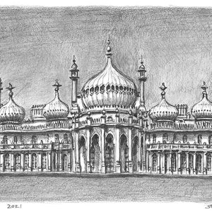Drawing of The Royal Pavilion in Brighton