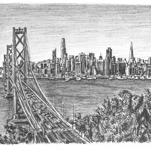 Drawing of San Francisco Skyline