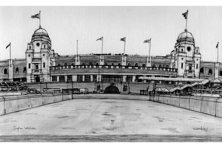 the Original Drawing of Wembley Stadium