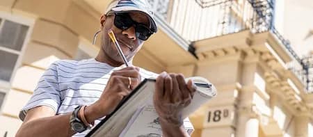 Stephen Wiltshire sketching
