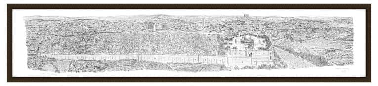 Jerusalem Panorama Drawing