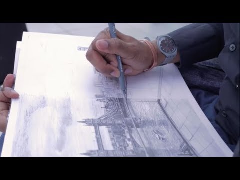 Drawing Tower Bridge from Landmark Place