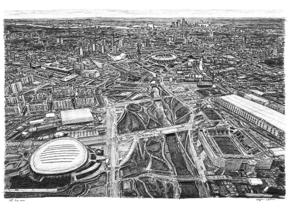 Aerial View of the Olympic Village, London